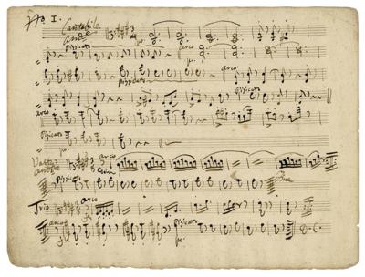 Lot #482 Niccolo Paganini Autograph Musical Manuscript - Image 3