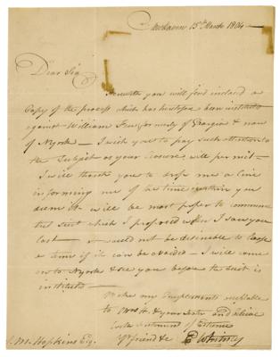 Lot #152 Eli Whitney Autograph Letter Signed - Image 1