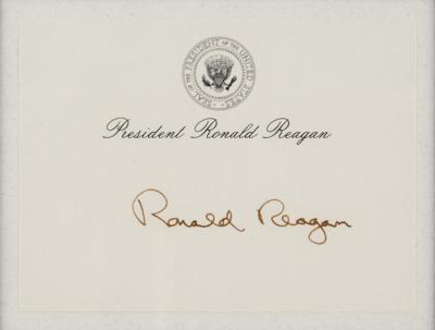 Lot #96 Ronald Reagan Signature - Image 1