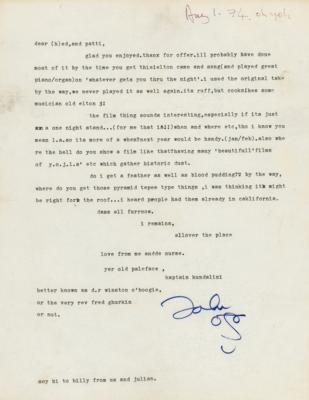 Lot #492 Beatles: Lennon, John: Rare 'Lost Weekend' letter from Lennon during production of Walls and Bridges?