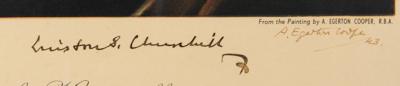Lot #155 Winston Churchill Signed Print: 'Profile For Victory' by A. Egerton Cooper - Image 2