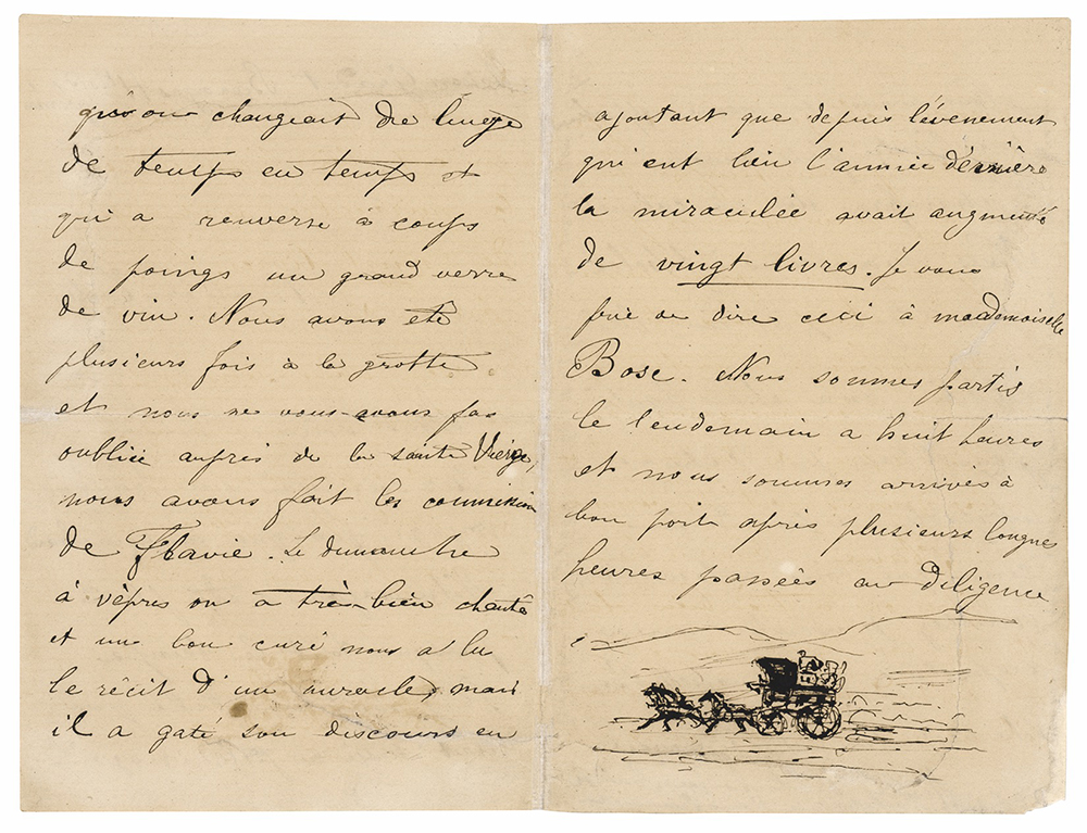 Lot #409 Henri de Toulouse-Lautrec Autograph Letter Signed with Sketch - Image 2