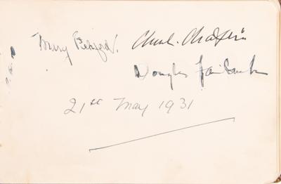 Lot #560 Charlie Chaplin, Mary Pickford, and Douglas Fairbanks Signatures - Image 1