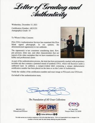 Lot #134 Elon Musk Signed Photograph Display - Image 5