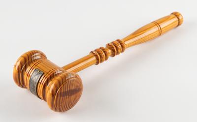 Lot #35 White House 1950 Renovation Wood Gavel - Image 1