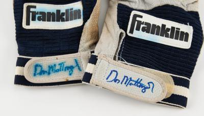 Lot #628 Don Mattingly Signed NY Yankees Cap and Personally-Used Batting Gloves - Image 5