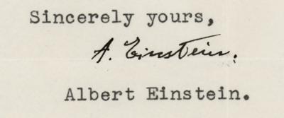 Lot #142 Albert Einstein: Einstein writes to a Princeton grad on 