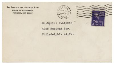 Lot #142 Albert Einstein: Einstein writes to a Princeton grad on 