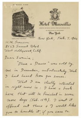 Lot #477 Cornell Woolrich Autograph Letter Signed - Image 2