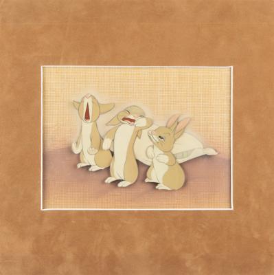 Lot #667 Three bunnies and pillow production cels from Snow White and the Seven Dwarfs Production Cels - Image 2