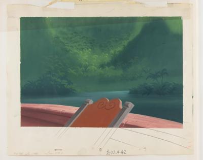 Lot #741 Captain Hook and Tinker Bell production cels and master production background from Peter Pan - Image 2