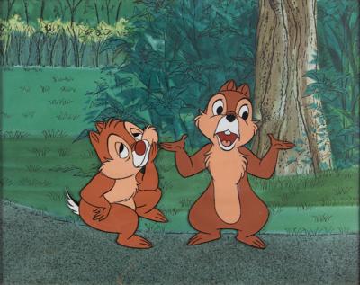Lot #762 Chip and Dale production cels from Disneyland Production Cels - Image 1