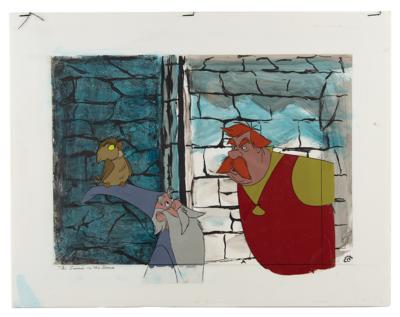 Lot #766 Merlin, Archimedes, and Sir Ector production cels from Sword in the Stone - Image 1