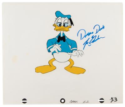 Lot #790 Donald Duck production cel and production drawing from the Epcot Center short 'Careers' signed by Tony Anselmo Production Cel and Production Drawing - Image 1
