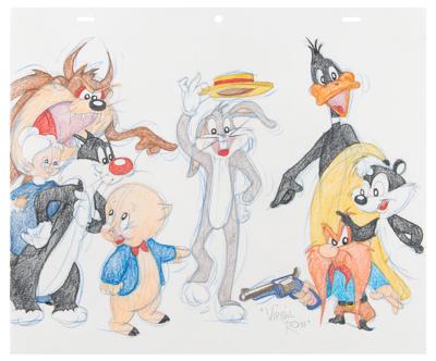 Lot #824 Looney Tunes characters original drawing