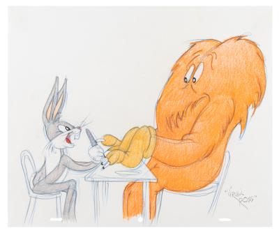 Lot #826 Bugs Bunny and Gossamer original drawing