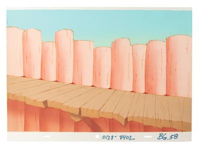 Lot #851 Smurfette and four Smurfs production cel and master production background from The Smurfs television show Production Cel and Master Production Background - Image 3