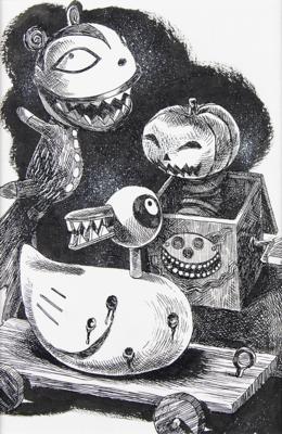 Lot #793 Jack Skellington's evil toys concept drawing from The Nightmare Before Christmas Concept Drawing - Image 1