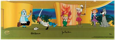 Lot #855 The Jetsons limited edition cel signed by Bill Hanna and Joe Barbera Limited Edition Cel - Image 1
