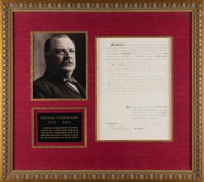 Lot #50 Grover Cleveland: Cleveland authorizes the 