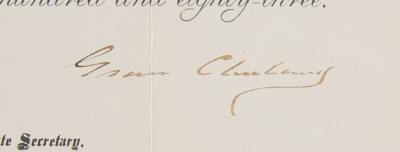 Lot #50 Grover Cleveland: Cleveland authorizes the 