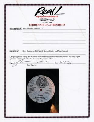 Lot #521 Black Sabbath Signed 'Paranoid' Record - Image 4
