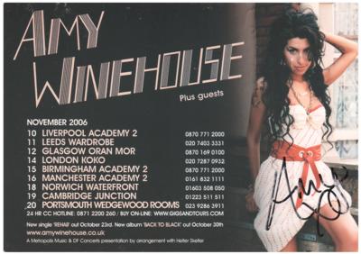 Lot #508 Amy Winehouse Signed Promo Card - Image 1