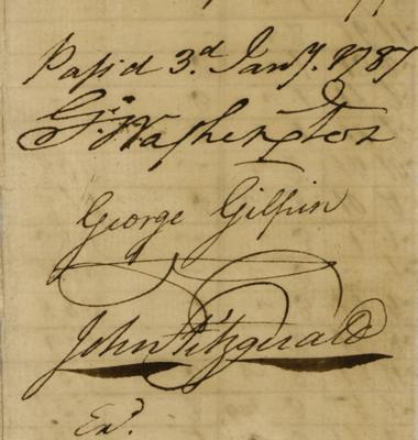 Lot #1 George Washington Document Signed - Image 1