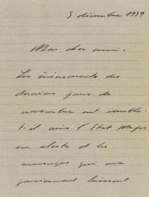 Lot #158 Charles de Gaulle Autograph Letter Signed - Image 2