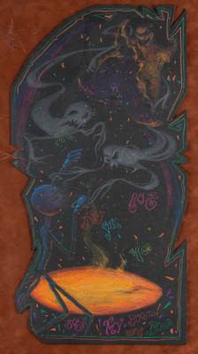 Lot #800 Jack Skellington and Oogie Boogie production concept storyboard painting from Nightmare Before Christmas - Image 1