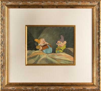 Lot #679 Dopey and Happy production key master background set-up from Snow White and the Seven Dwarfs - Image 2