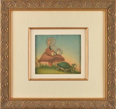 Lot #682 Forest animals production cel set-up from Snow White and the Seven Dwarfs: Cute forest animals cel set-up from Courvoisier Galleries - Image 2