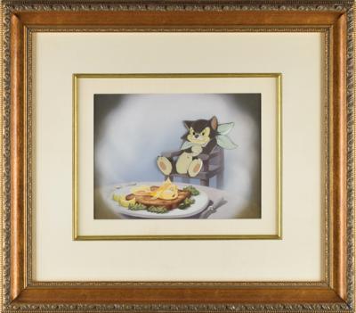Lot #717 Figaro gag production cel set-up and
