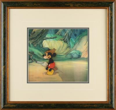 Lot #660 Mickey Mouse production cel and hand-painted background from Lonesome Ghosts/Little Hiawatha - Image 2