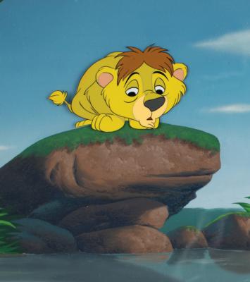 Lot #734 Lambert production cels and key master matching production background set-up from Lambert the Sheepish Lion - Image 1