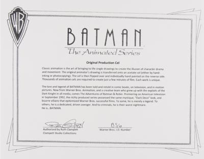 Lot #839 Batman production cel from Batman: The Animated Series Production Cel - Image 2