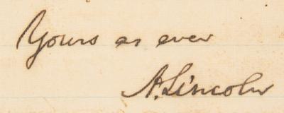 Lot #3006 Abraham Lincoln Autograph Letter Signed as President - Image 2