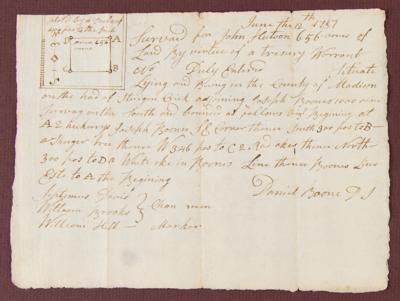 Lot #3019 Daniel Boone Autograph Document Signed - Image 3