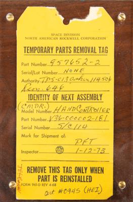Lot #3033 Apollo 17 Flown Command Module Translational Hand Controller Grip Used by Commander Gene Cernan - Image 12
