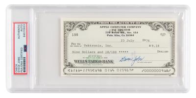 Lot #3036 Steve Jobs Signed Check