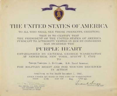 Lot #3015 Pearl Harbor: Lawrence A. Williams Archive - Image 7