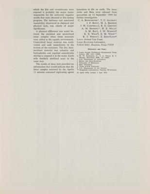 Lot #3032 Apollo 11 Lunar Soil Experiment (Cockroaches, Slides, and Post-Destructive Testing Specimen) - Image 16