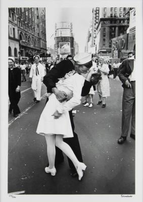 Lot #3018 Alfred Eisenstaedt 'V-J Day in Times