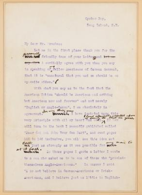 Lot #3008 Theodore Roosevelt Hand-Edited Typed