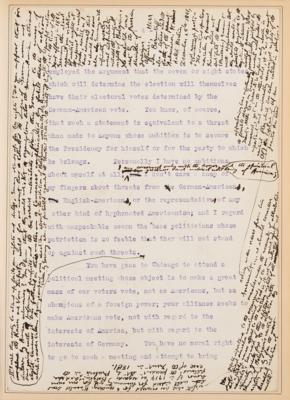 Lot #3008 Theodore Roosevelt Hand-Edited Typed Letter - Image 4