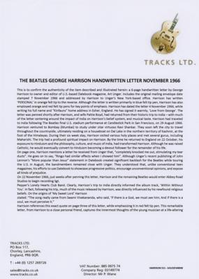 Lot #3047 George Harrison Autograph Letter Signed Twice - Image 10