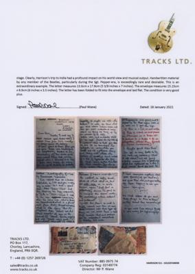 Lot #3047 George Harrison Autograph Letter Signed Twice - Image 11