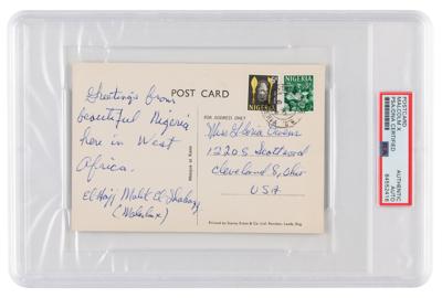 Lot #3045 Malcolm X Postcard Signed
