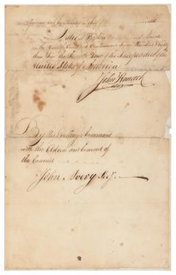 Lot #3001 John Hancock Document Signed - Image 3