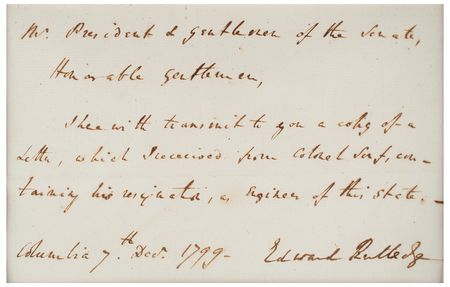 Lot #69 Edward Rutledge Autograph Letter Signed - Image 2